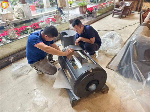 合肥高层顶楼丹麦Morso 7943铸铁火炉安装.jpg