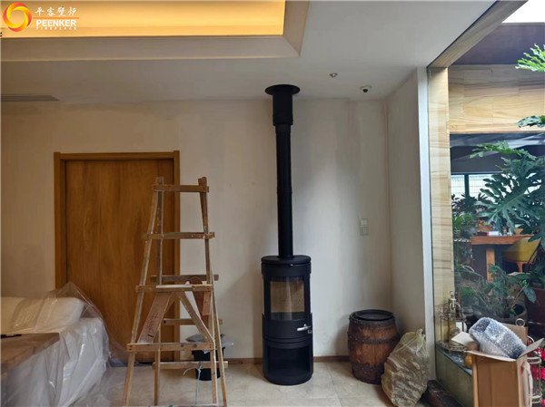 合肥高层顶楼丹麦Morso 7943铸铁火炉安装.jpg