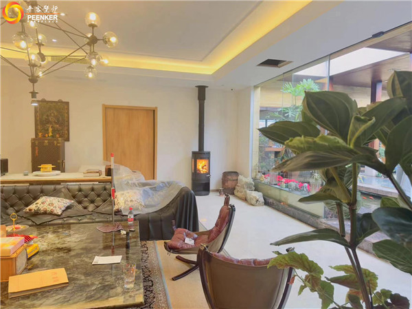 合肥高层顶楼丹麦Morso 7943铸铁火炉安装.jpg