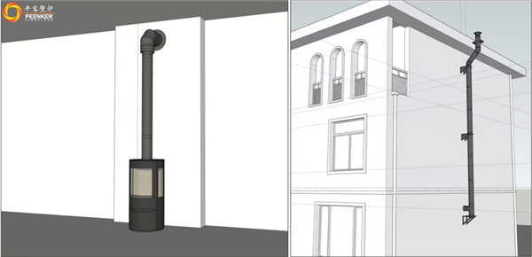 上海浦东别墅丹麦Aduro A17独立式火炉户外烟囱安装.png