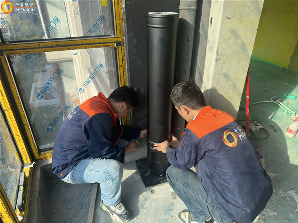 上海红星铂雅名都别墅丹麦Morso 2110铸铁火炉安装.jpg