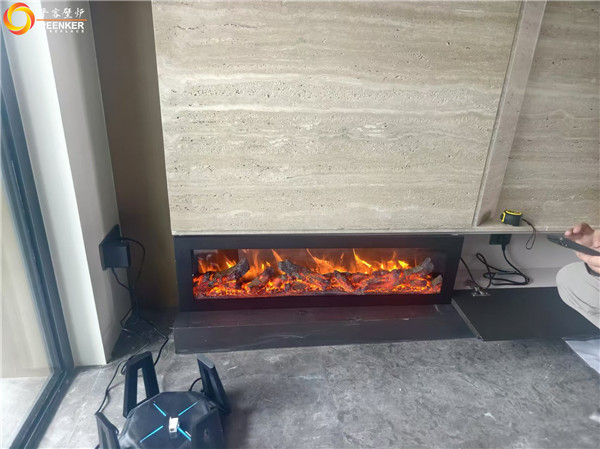 南京金基望樾府仿真电壁炉安装