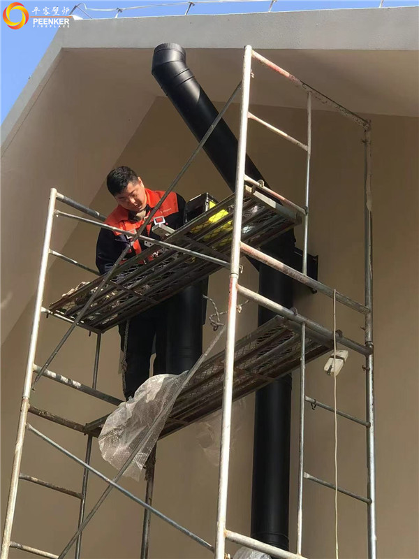 北京静之湖休闲山庄丹麦Morso 5660嵌入壁炉安装.jpg