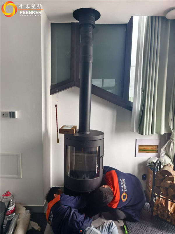 南京八卦洲别墅丹麦Morso 8643铸铁火炉安装.jpg