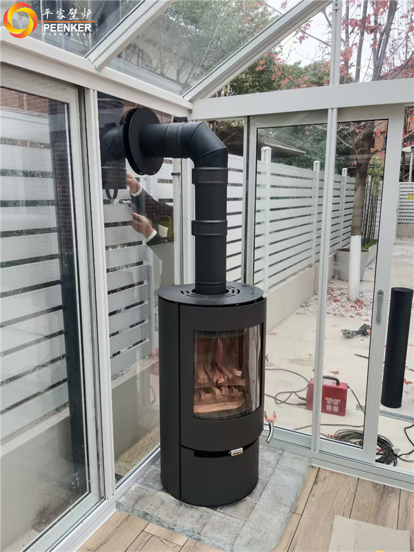 平客壁炉长沙岳麓山公馆阳光房丹麦Aduro 9.1火炉安装.jpg